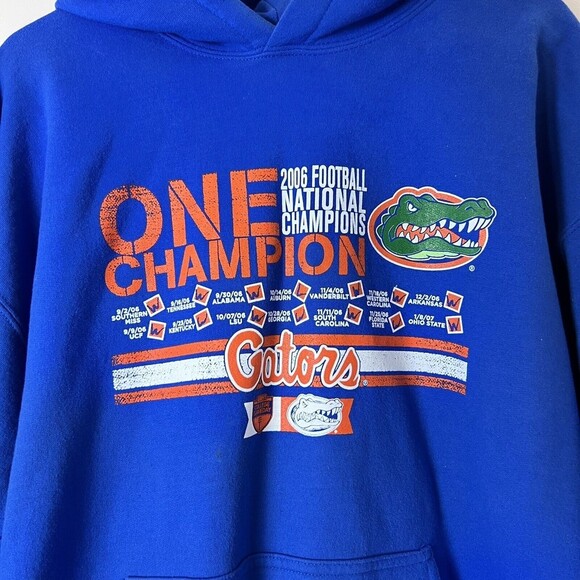 Florida Gators Hoodie Sweatshirt ESPN Adult Large Blue Pullover 2006 Champions - Picture 3 of 7